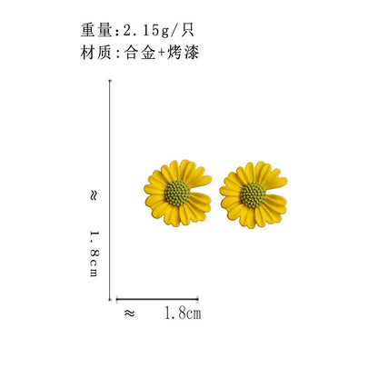 BJ2536甜美小清新雛菊花朵S925銀針耳釘2025.07.22