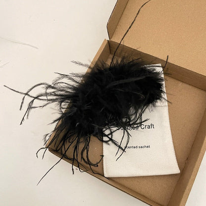 HO2399超仙白色鴕鳥毛髮夾2022.10.18