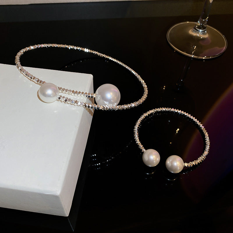 EN2395碎銀幾兩珍珠開口氣質項圈2024.05.21