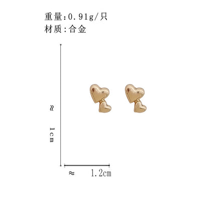 BJ6949創意設計小巧簡約雙子愛心S925銀針耳釘2025.07.22