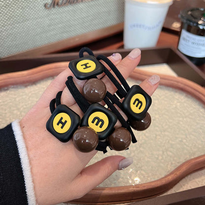 ✨清倉特賣✨AD6017磨砂字母金屬質感ins髮圈2024.12.13