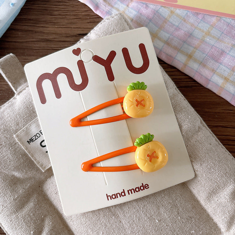 CJ0621可愛卡通兒童滴油彩色水果百搭女童髮夾2025.07.18