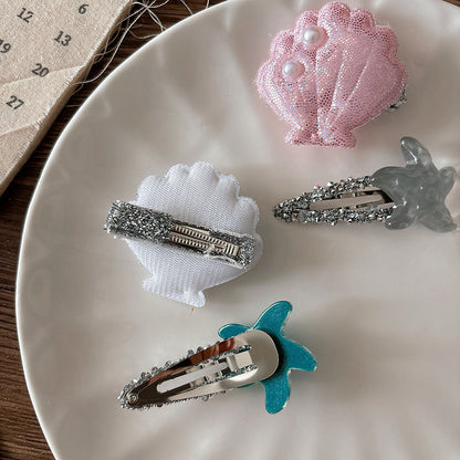 CJ0728韓系海洋公主清爽海星貝殼兒童夾髮2025.07.25