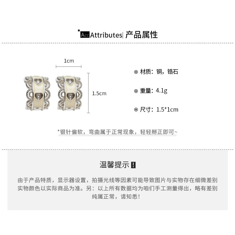 EA2206優雅氣質滴油鋯石花邊珍珠銀針耳環2026.04
