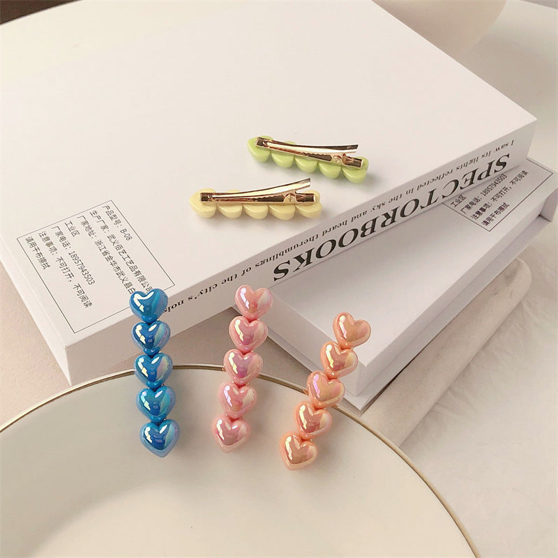 IM7602甜酷氣質炫彩人魚姬愛心髮夾2024.03.19