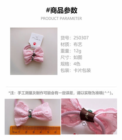 CM0307春款甜美百搭蕾絲女孩高彈力果色少女心兒童髮圈2025.03.07