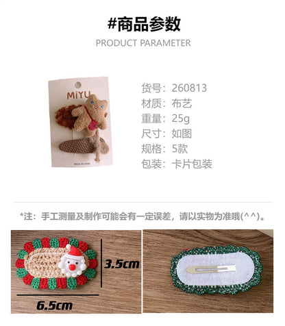 CA0813聖誕節可愛卡通髮夾2026.08