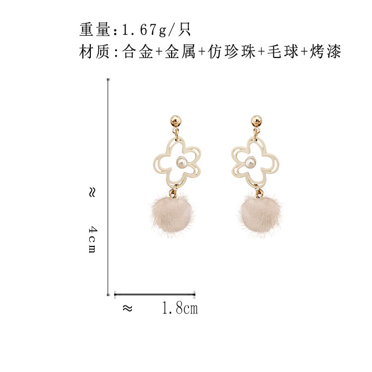 BO6089自主設計甜美花朵珍珠S925銀針耳釘2023.10.03