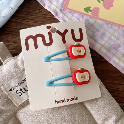 CJ0621可愛卡通兒童滴油彩色水果百搭女童髮夾2025.07.18