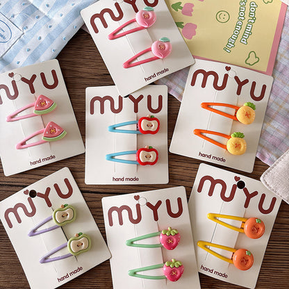 CJ0621可愛卡通兒童滴油彩色水果百搭女童髮夾2025.07.18