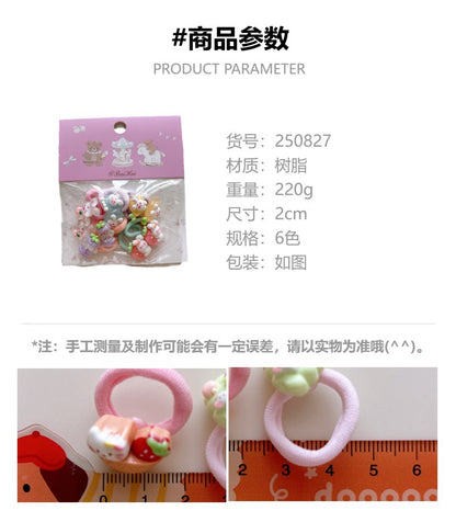 CA0827卡通可愛透明水果兒童小號不傷髮迷你髮圈2025.08.26