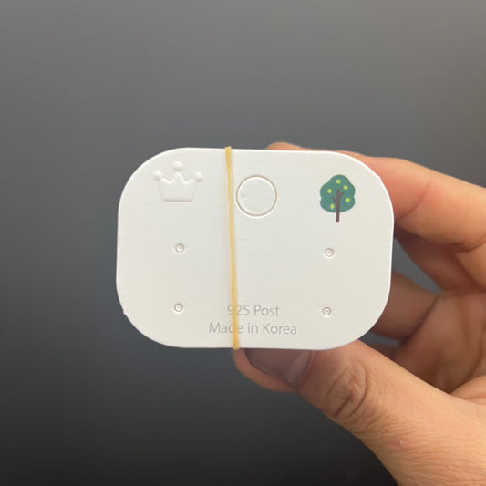 KP9059飾品配件-韓版皇冠小樹系列耳飾卡紙 高品質浮雕耳環展示卡