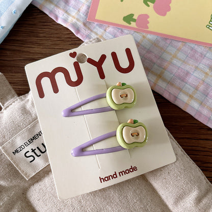 CJ0621可愛卡通兒童滴油彩色水果百搭女童髮夾2025.07.18