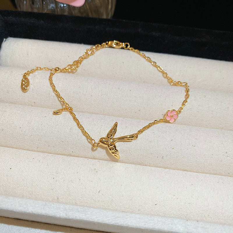 EN2015燕子滴油花朵氣質項鍊套裝2024.05.21