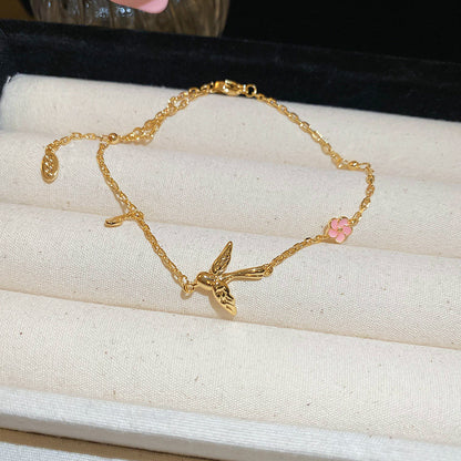 EN2015燕子滴油花朵氣質項鍊套裝2024.05.21