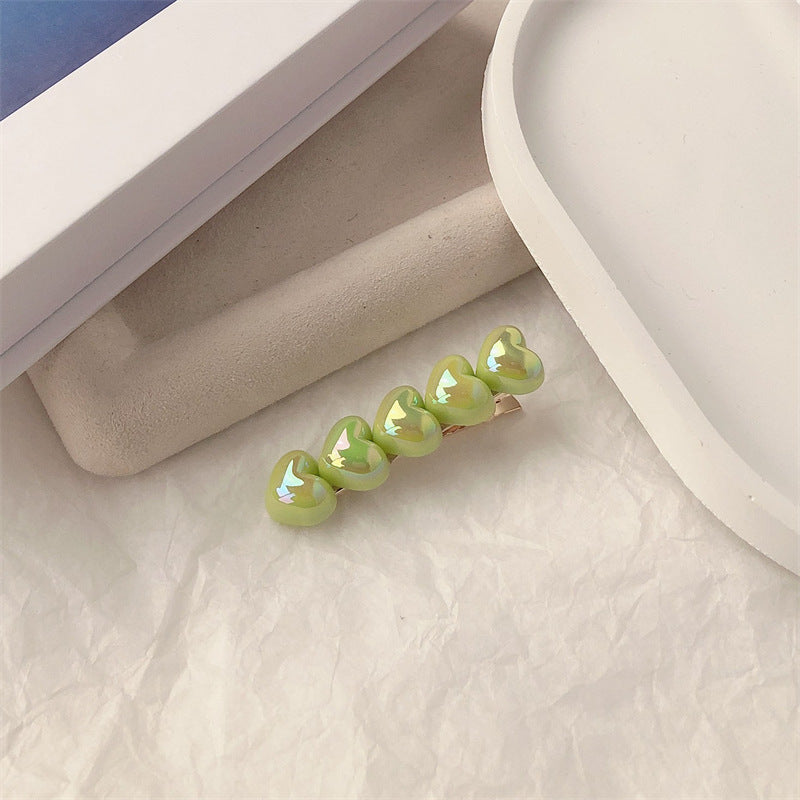 IM7602甜酷氣質炫彩人魚姬愛心髮夾2024.03.19