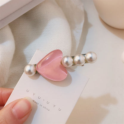 IM4771人魚泡泡超仙法式波光愛心珍珠髮夾2024.03.19