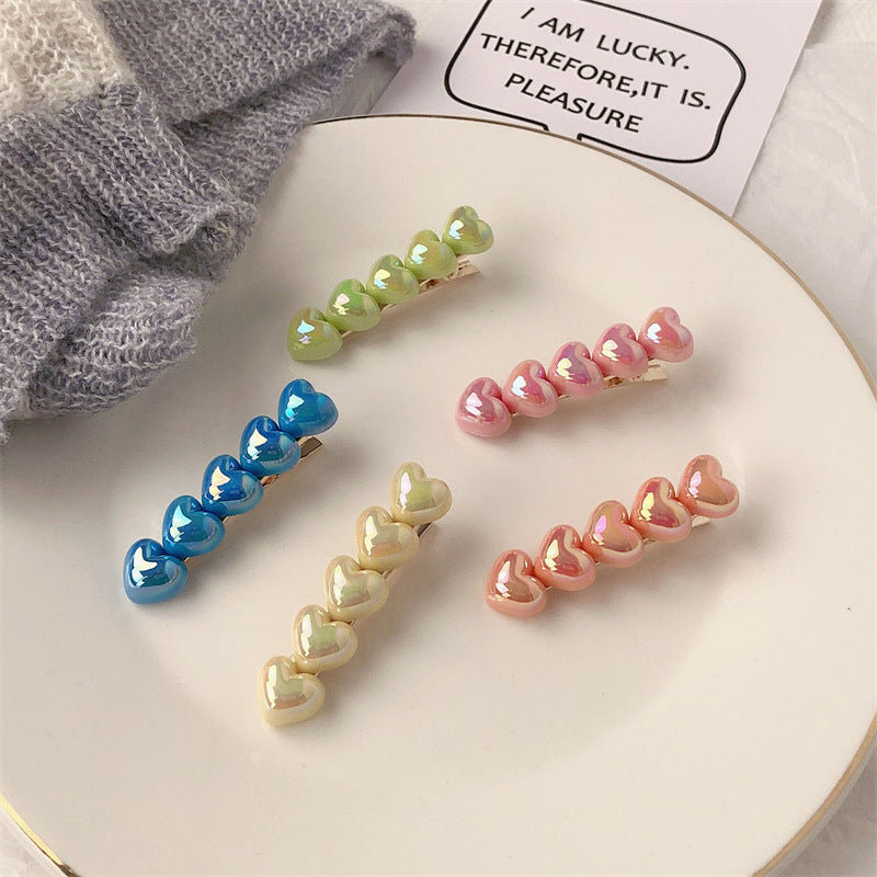 IM7602甜酷氣質炫彩人魚姬愛心髮夾2024.03.19