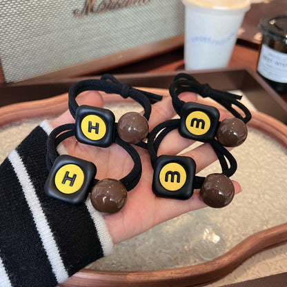 ✨清倉特賣✨AD6017磨砂字母金屬質感ins髮圈2024.12.13