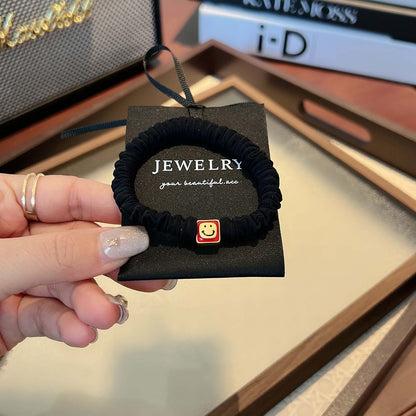 AD1036啞古金新年方塊小腸髮圈2024.12.13