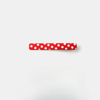 GJ2008甜美優雅日系少女心紅色格子波點側邊髮夾2024.06.04