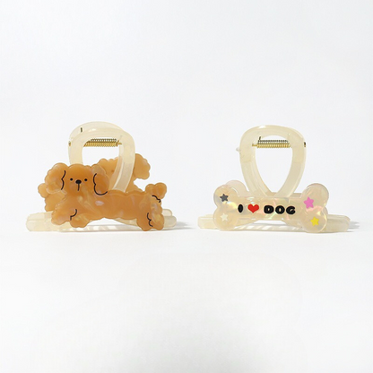 GJ2014百搭個性卡通趣味小狗骨頭盤髮鯊魚夾2024.06.04