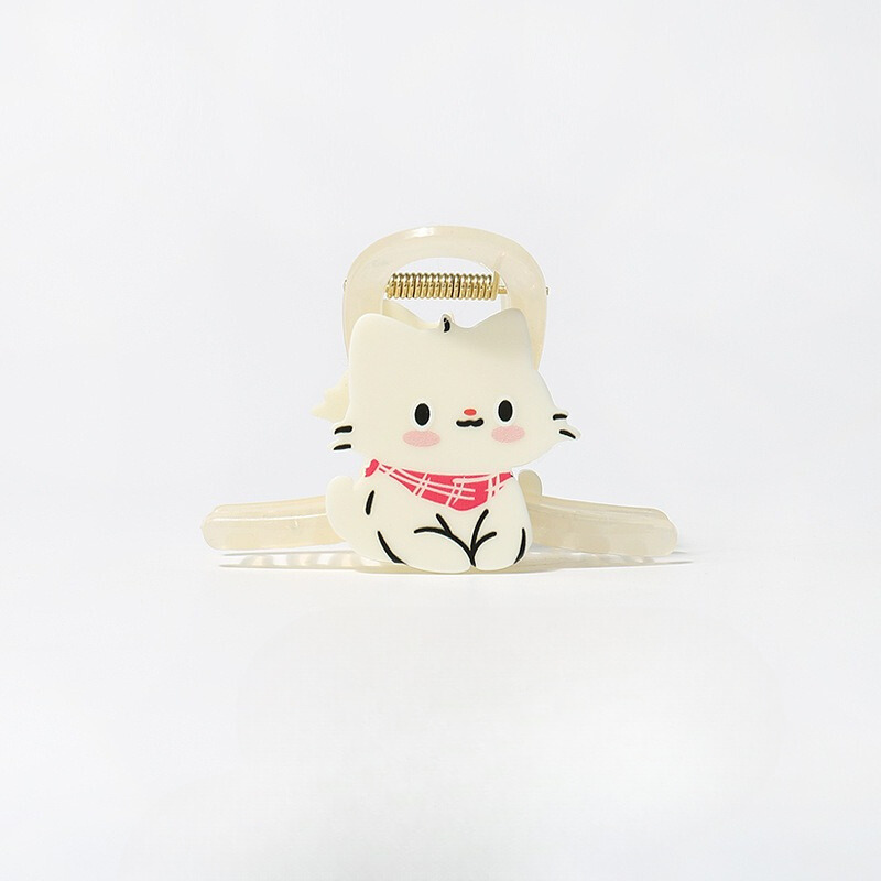 GJ2019奶白系乖巧猫咪中號鯊魚夾2024.06.04