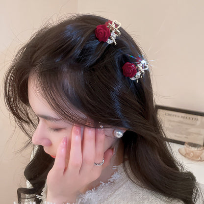 HJ3464秋冬新款玫瑰花朵小號髮夾2023.01.27