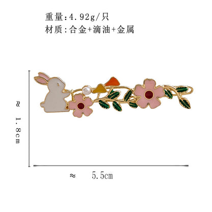 HA4065可愛小兔子邊夾少女一字邊夾劉海夾2023.04.14